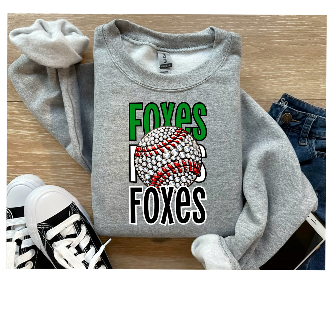 Foxes Baseball DTF Print