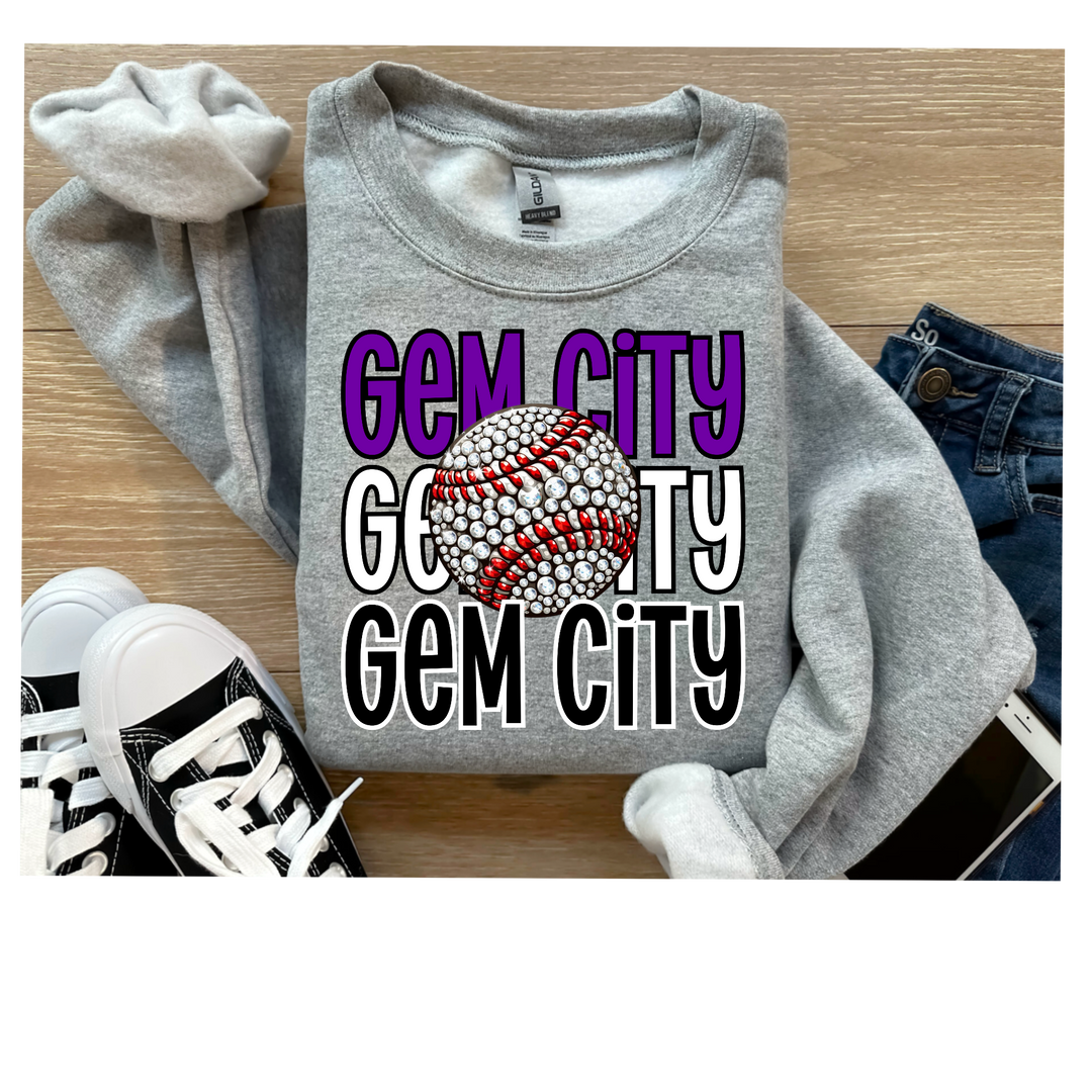 Gem City Baseball DTF Print