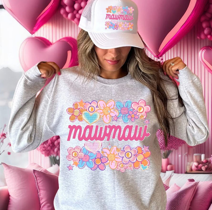 Floral Heart Family Names DTF Print