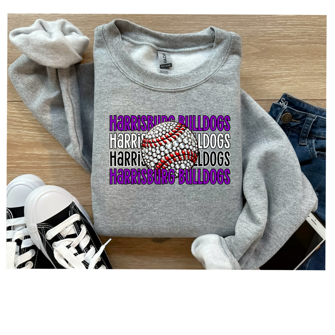 Harrisburg Bulldogs Baseball DTF Print