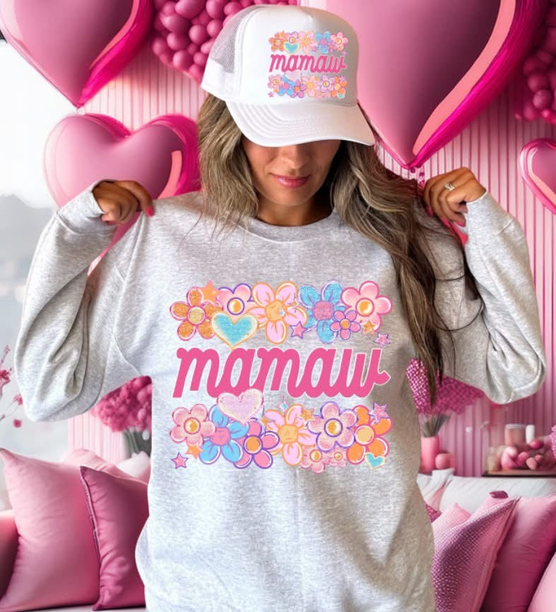 Floral Heart Family Names DTF Print