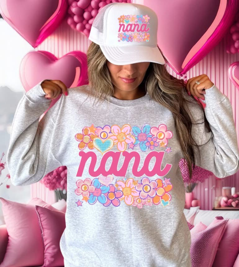 Floral Heart Family Names DTF Print