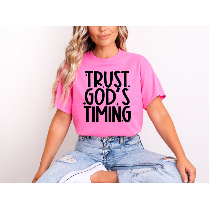 Trust Gods Timing DTF Print