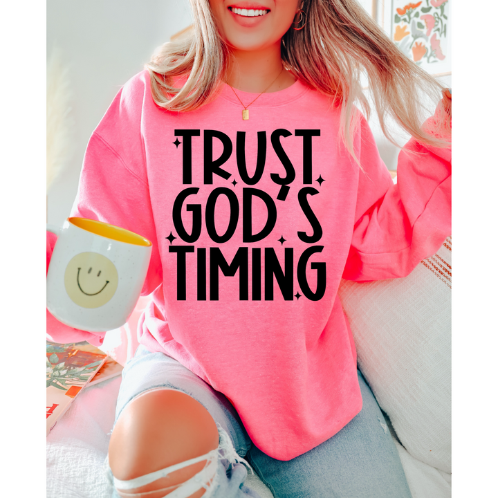 Trust Gods Timing DTF Print