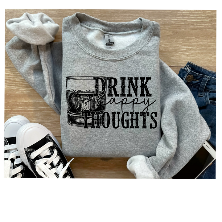 Drink Happy Thoughts DTF Print