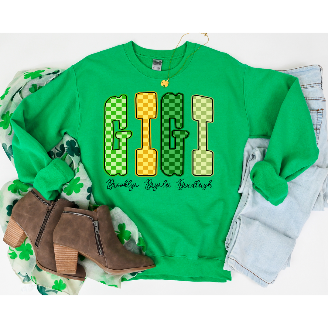 Checkered St Patrick’s Day Custom DTF Print