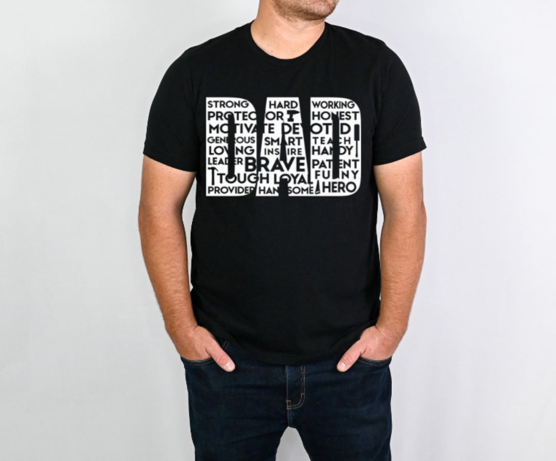 Dad Word Art DTF Print