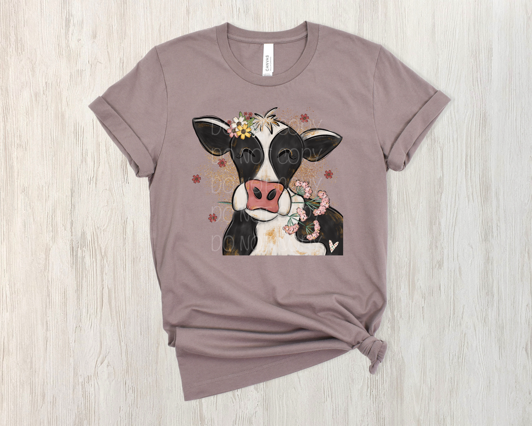 Cow Portrait DTF Print