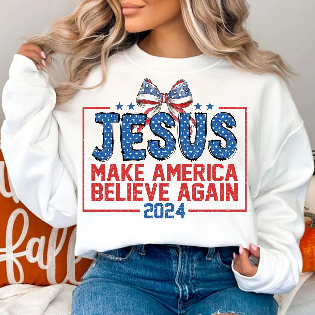 Jesus Make America Believe Again DTF Print