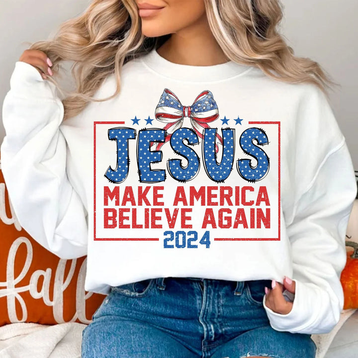 Jesus Make America Believe Again DTF Print