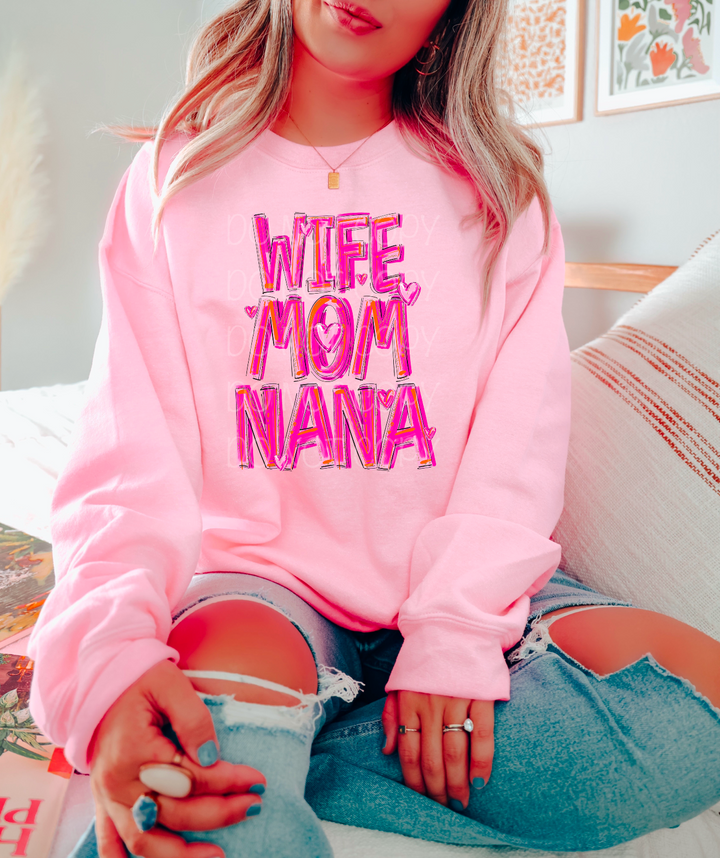 Pretty In Pink Names DTF Print