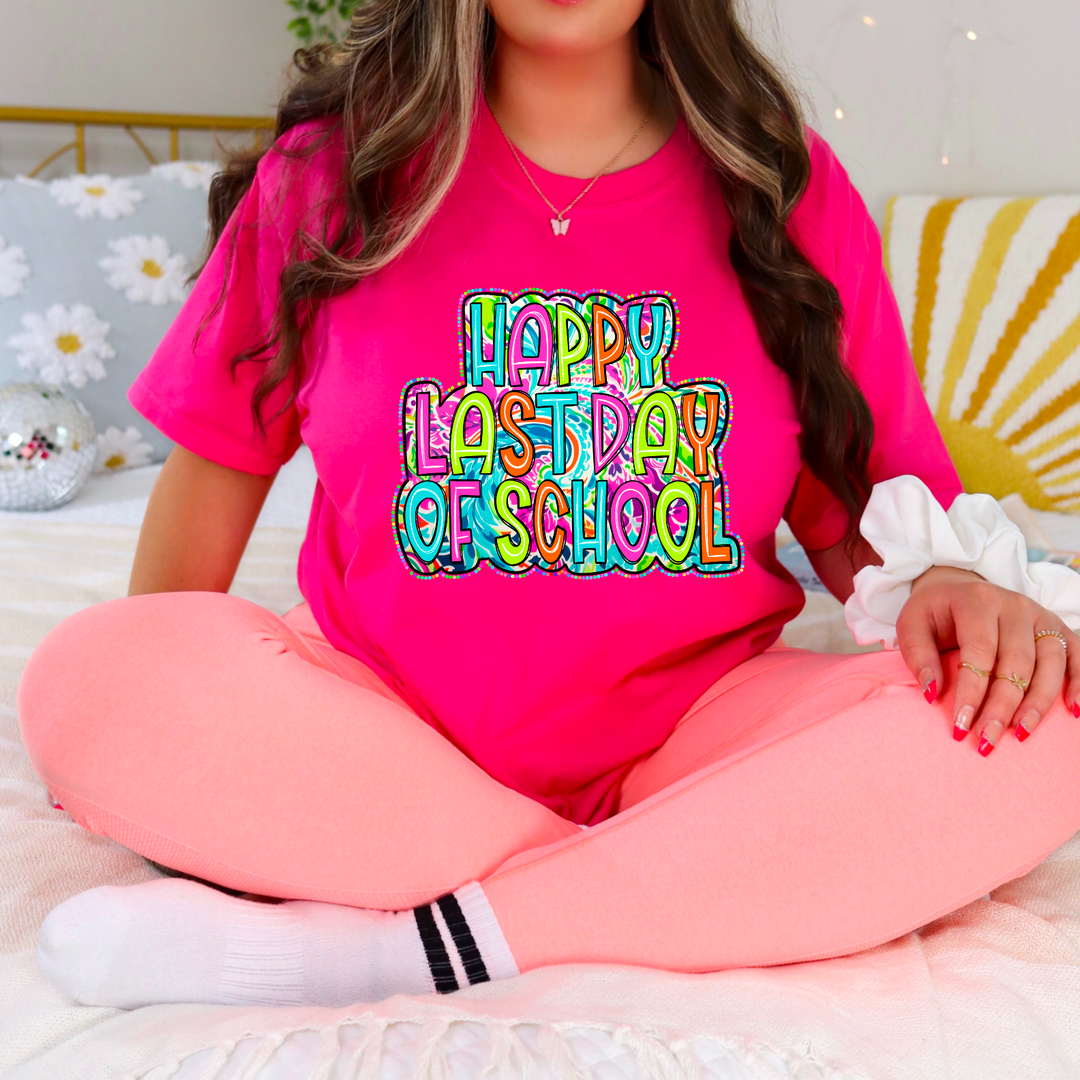 Happy Last Day Of School Brights DTF Print