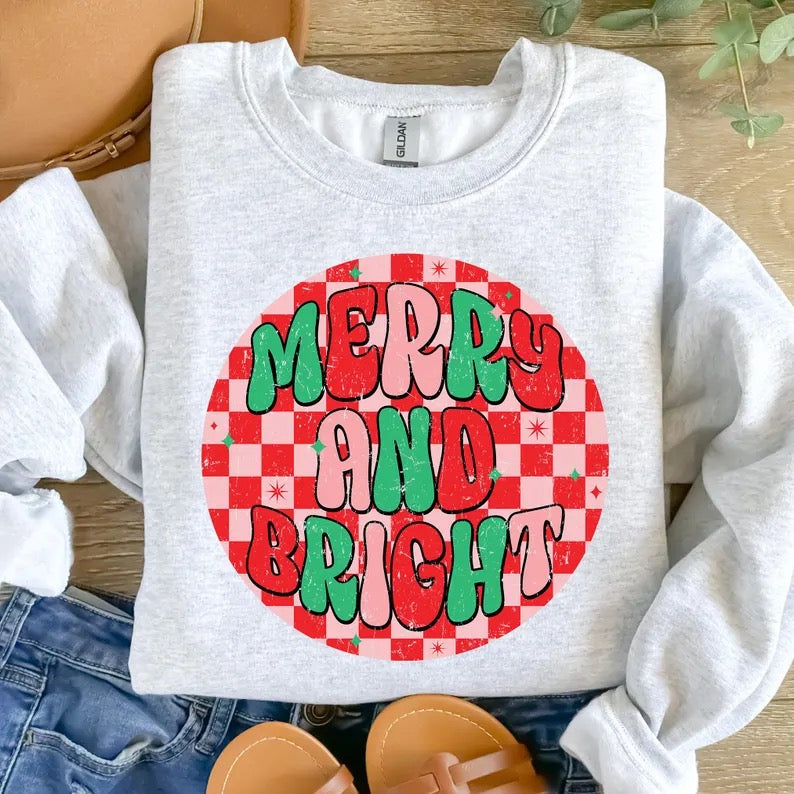 Just Merry & Bright ASH Sweatshirt