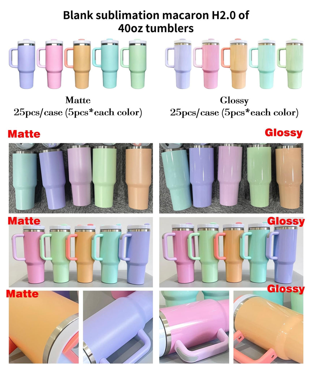 Macaron Sublimation Tumblers