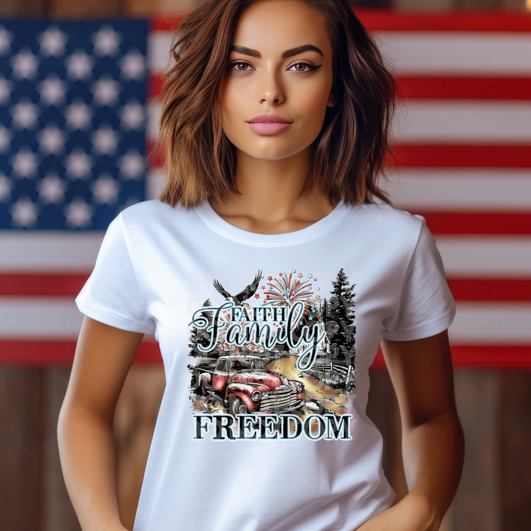 Faith Family Freedom DTF Print