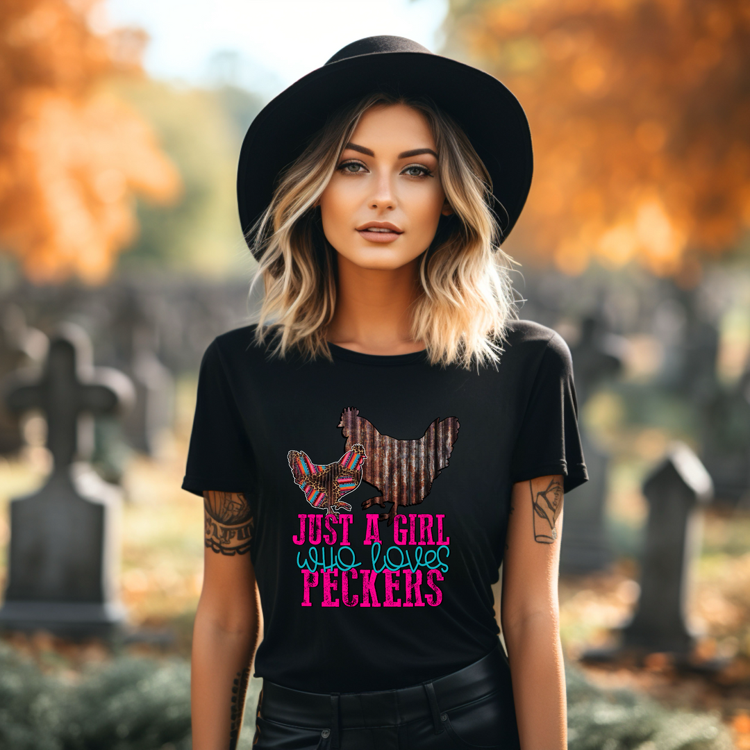 Just A Girl Who Loves Peckers DTF Print