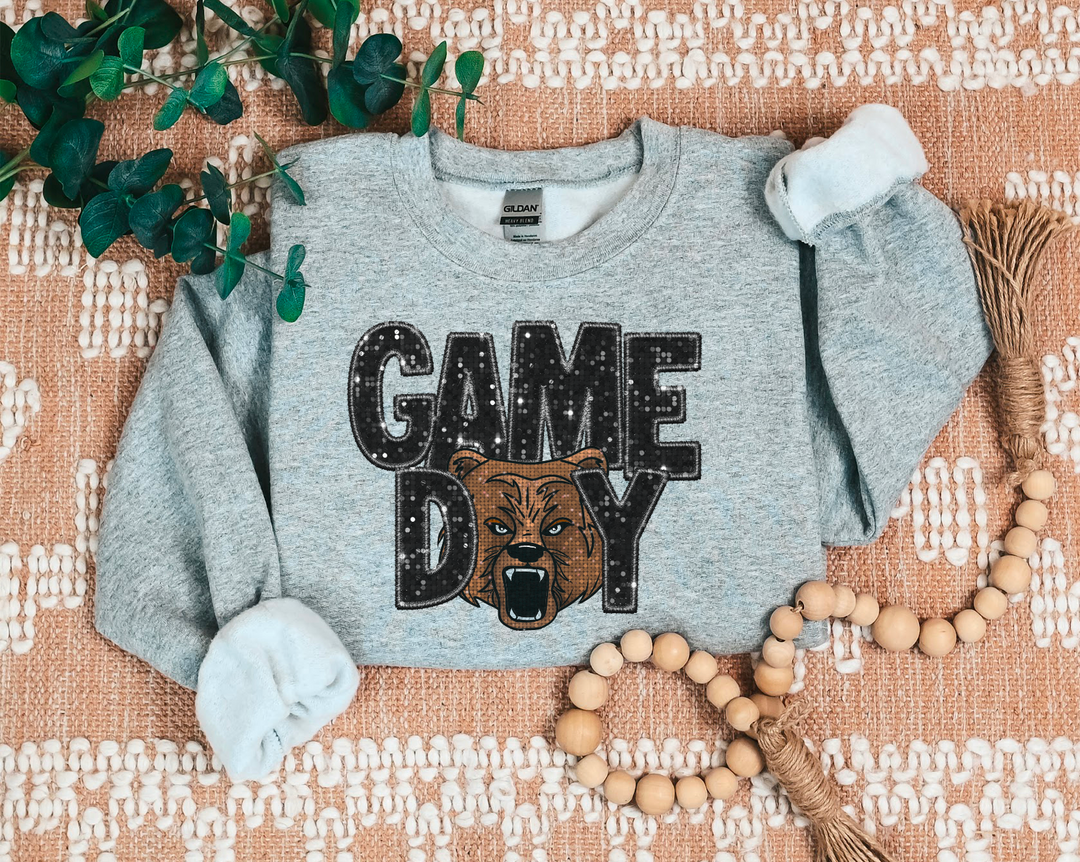 Game Day Mascots Faux Glitter DTF Print