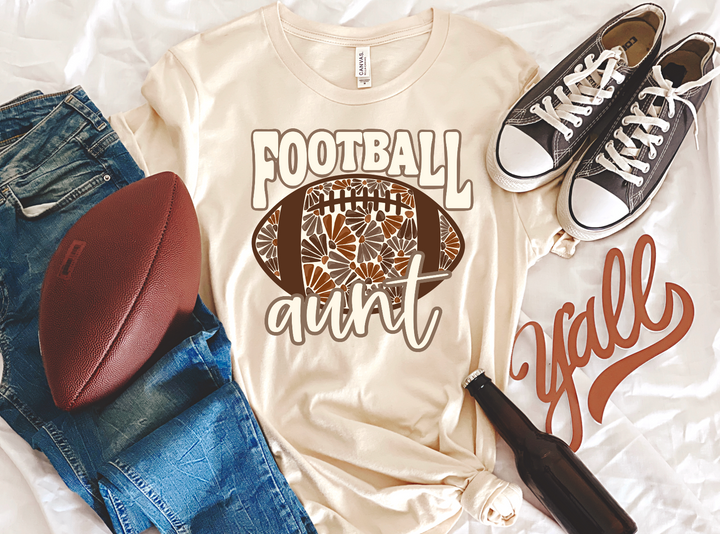 Floral Football Titles DTF Print