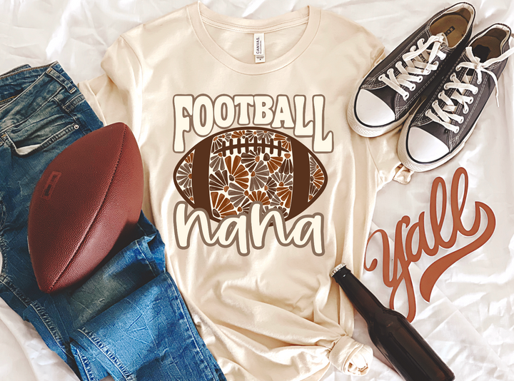 Floral Football Titles DTF Print