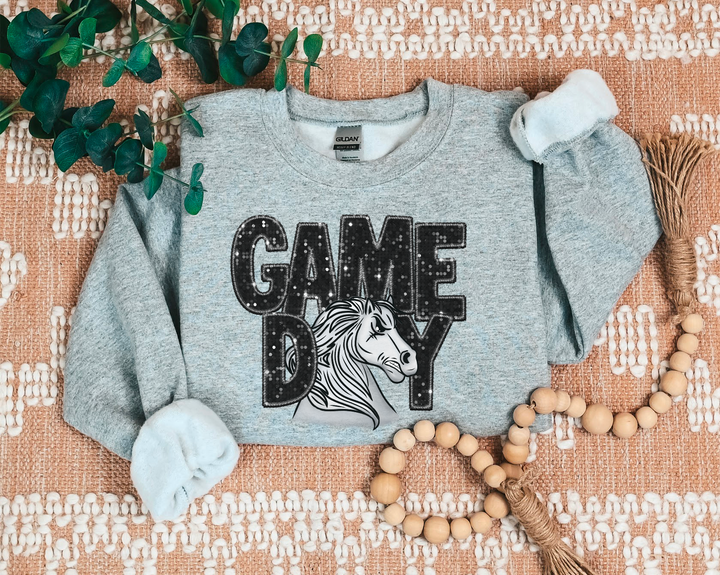 Game Day Mascots Faux Glitter DTF Print