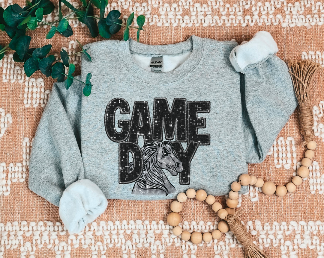 Game Day Mascots Faux Glitter DTF Print