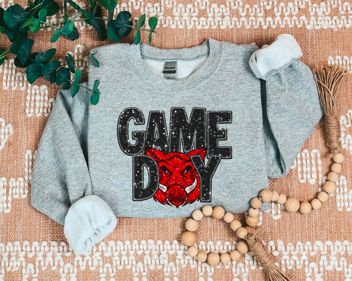 Game Day Mascots Faux Glitter DTF Print