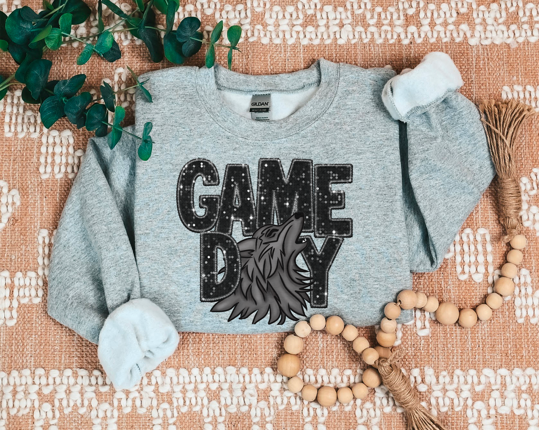 Game Day Mascots Faux Glitter DTF Print