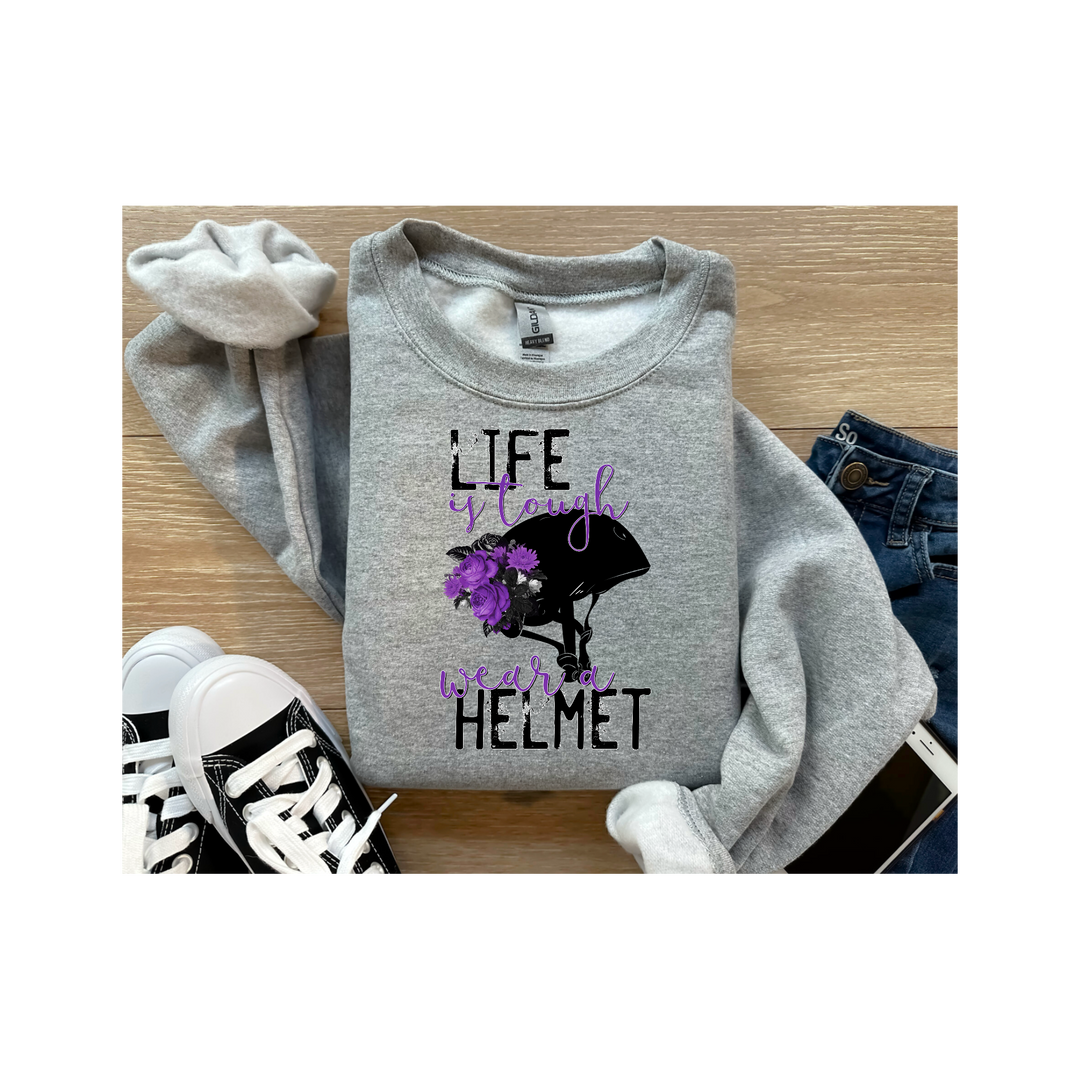 Life Is Tough Wear A Helmet DTF Print