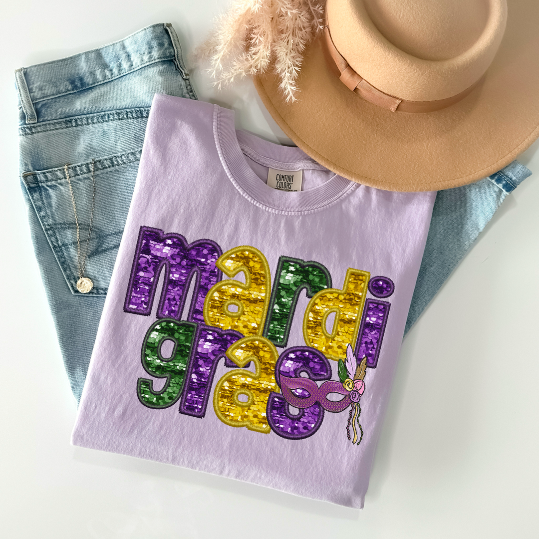 Mardi Gras Faux Sequins DTF Print