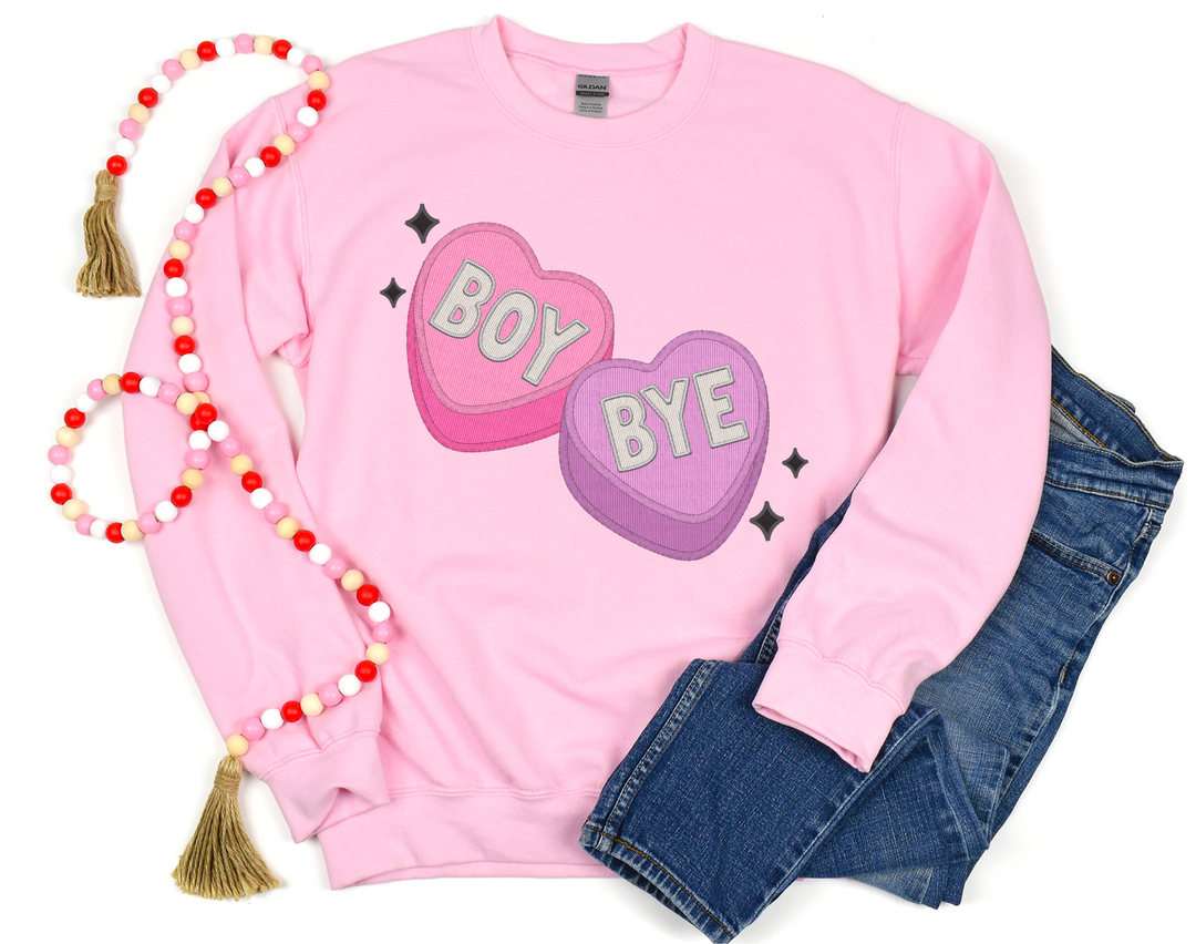 Boy Bye Candy Hearts DTF Print