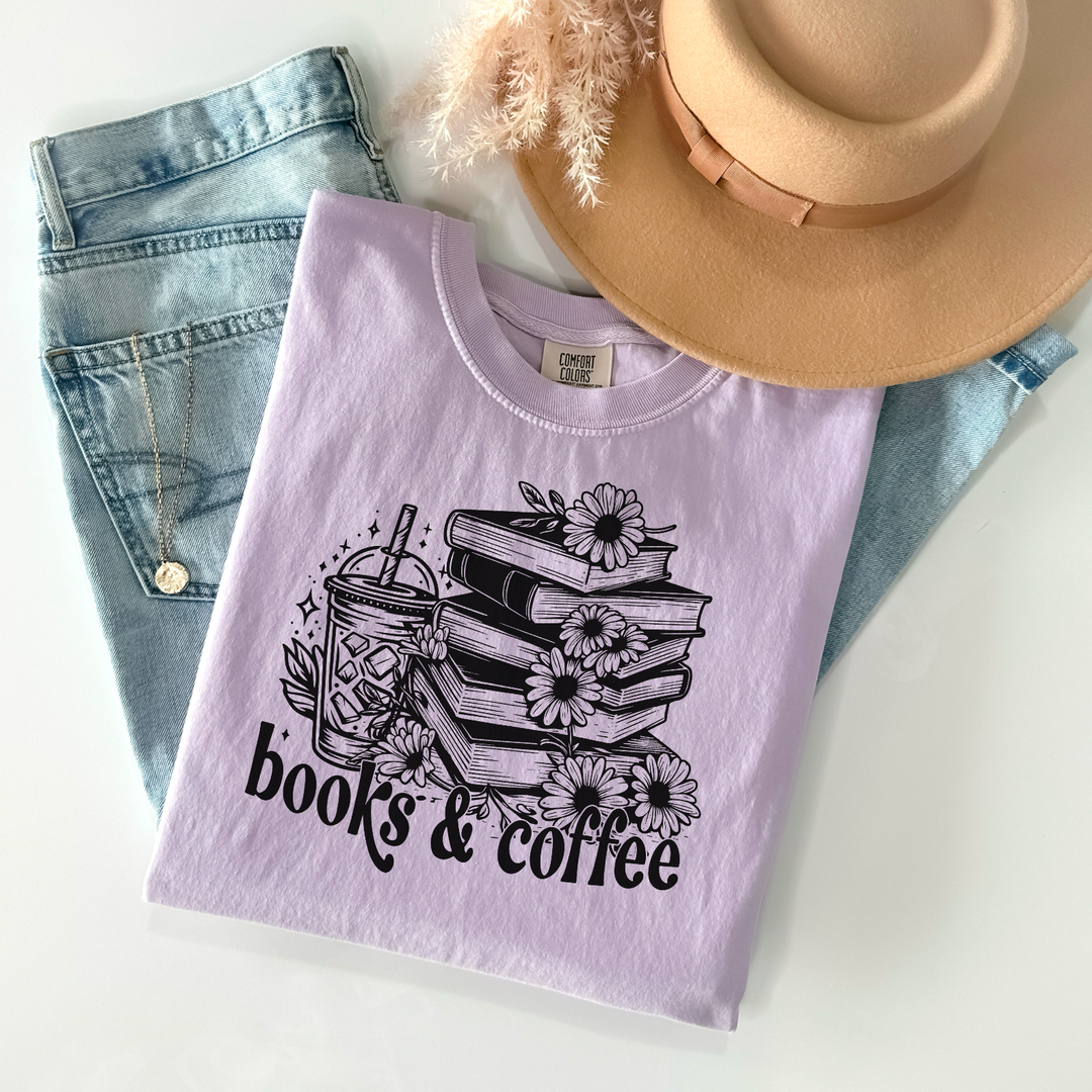 Books and Coffee DTF Print