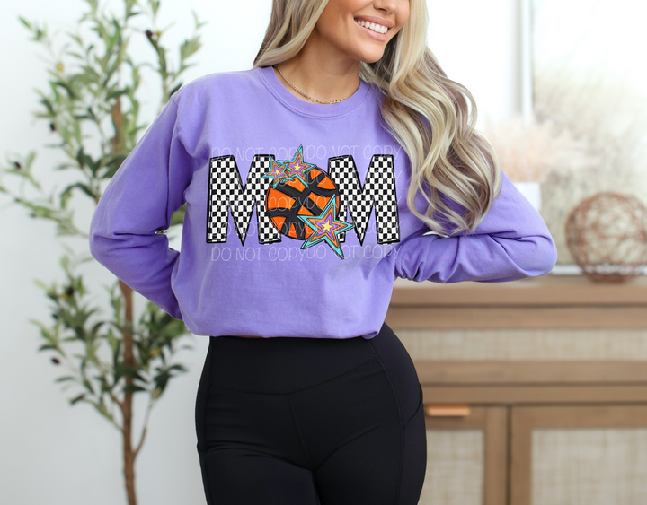 Sports Mom Checks DTF Print