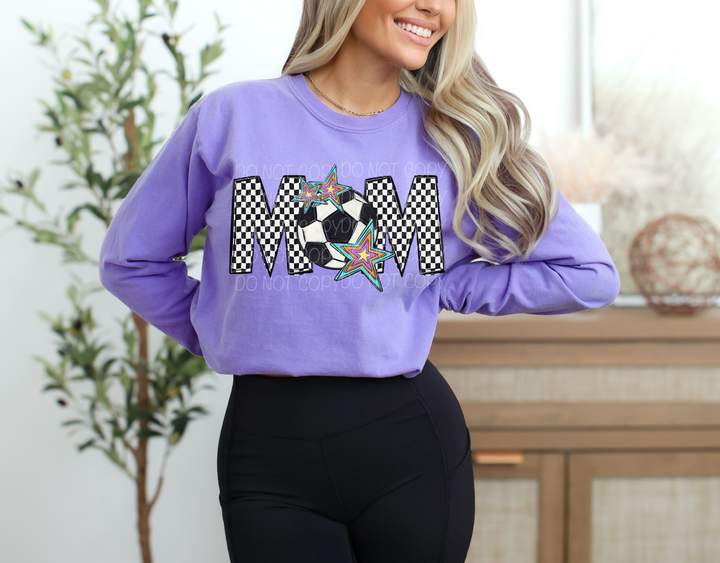 Sports Mom Checks DTF Print