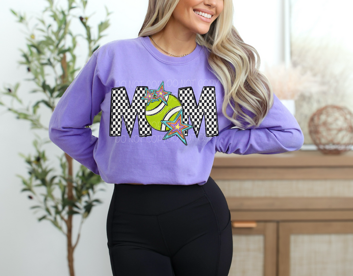 Sports Mom Checks DTF Print