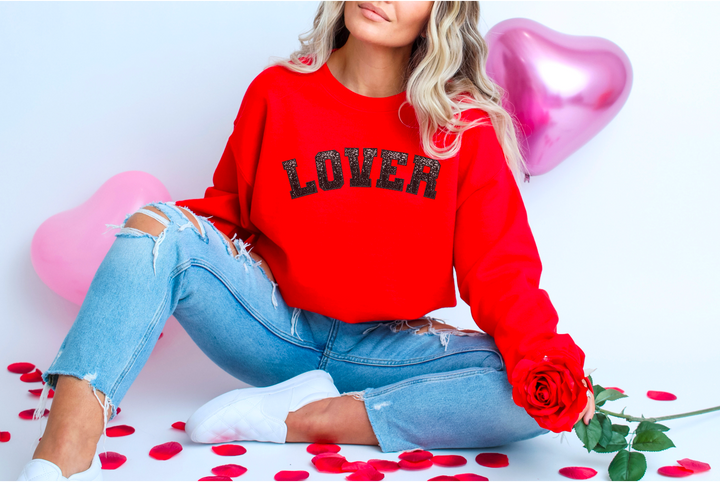 Lover Faux Glitter DTF Print