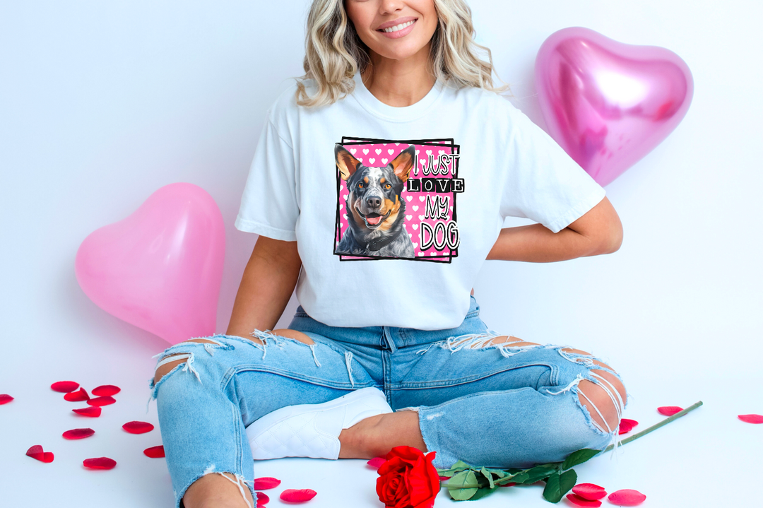 I Love My Dog Valentine DTF Print