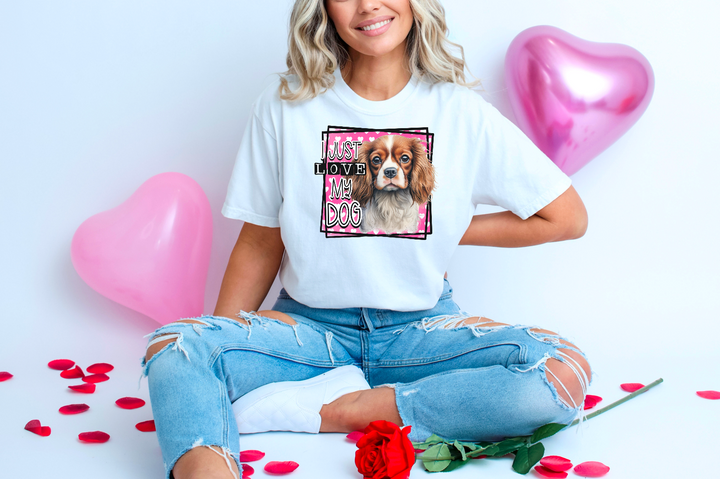 I Love My Dog Valentine DTF Print