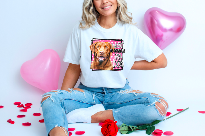 I Love My Dog Valentine DTF Print