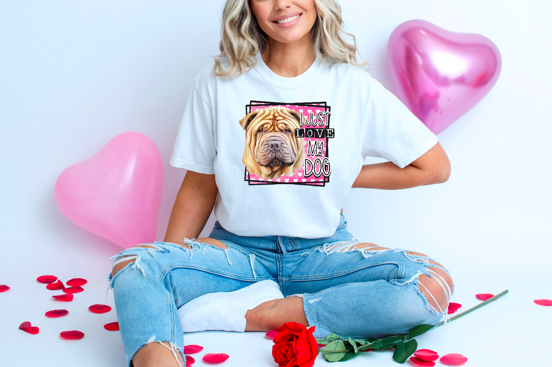 I Love My Dog Valentine DTF Print