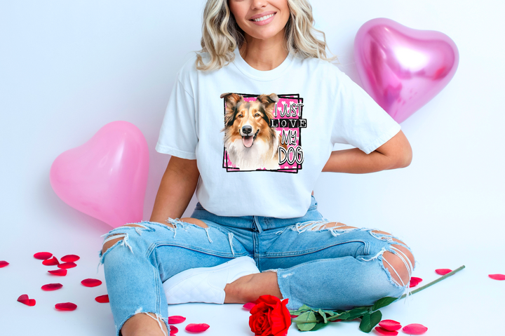 I Love My Dog Valentine DTF Print