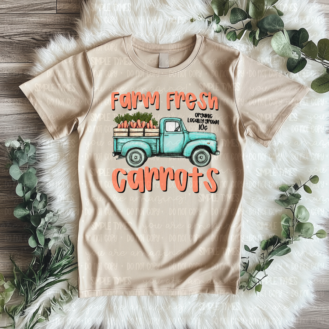Farm Fresh Carrots DTF Print