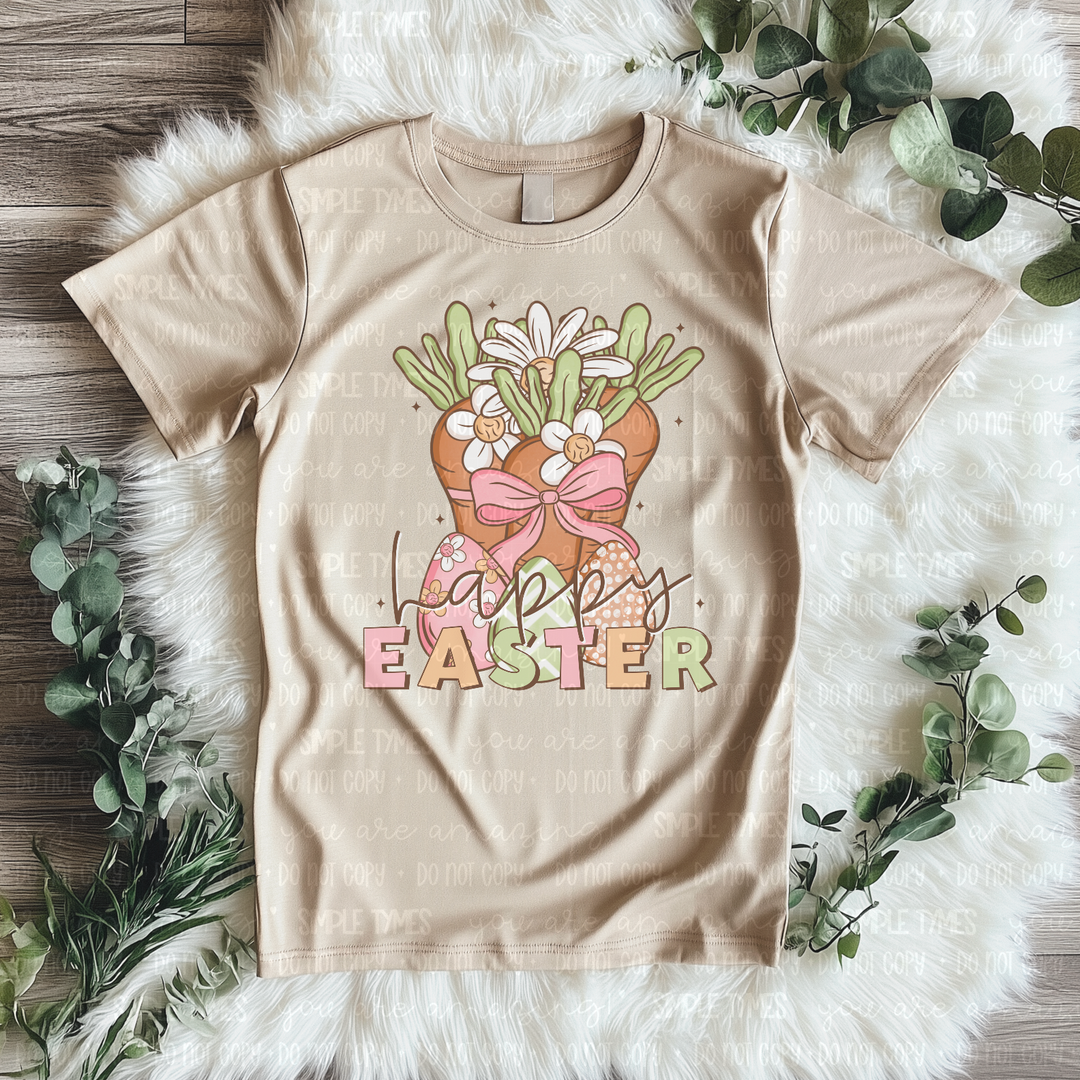 Happy Easter Carrots DTF Print
