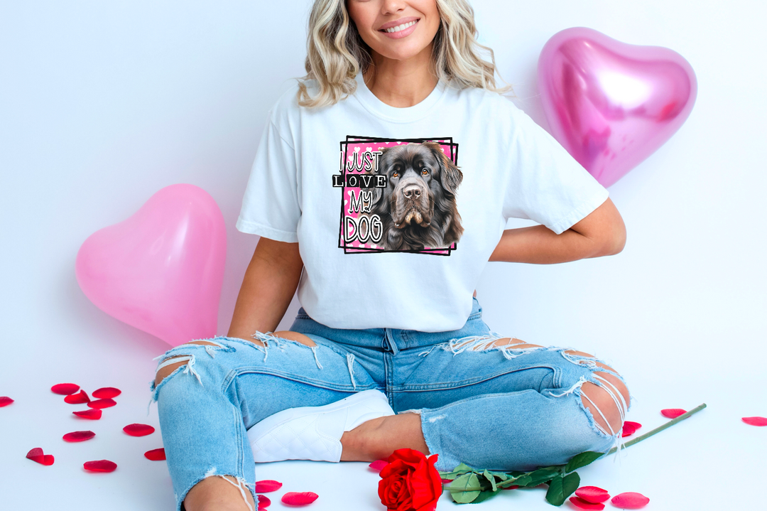 I Love My Dog Valentine DTF Print