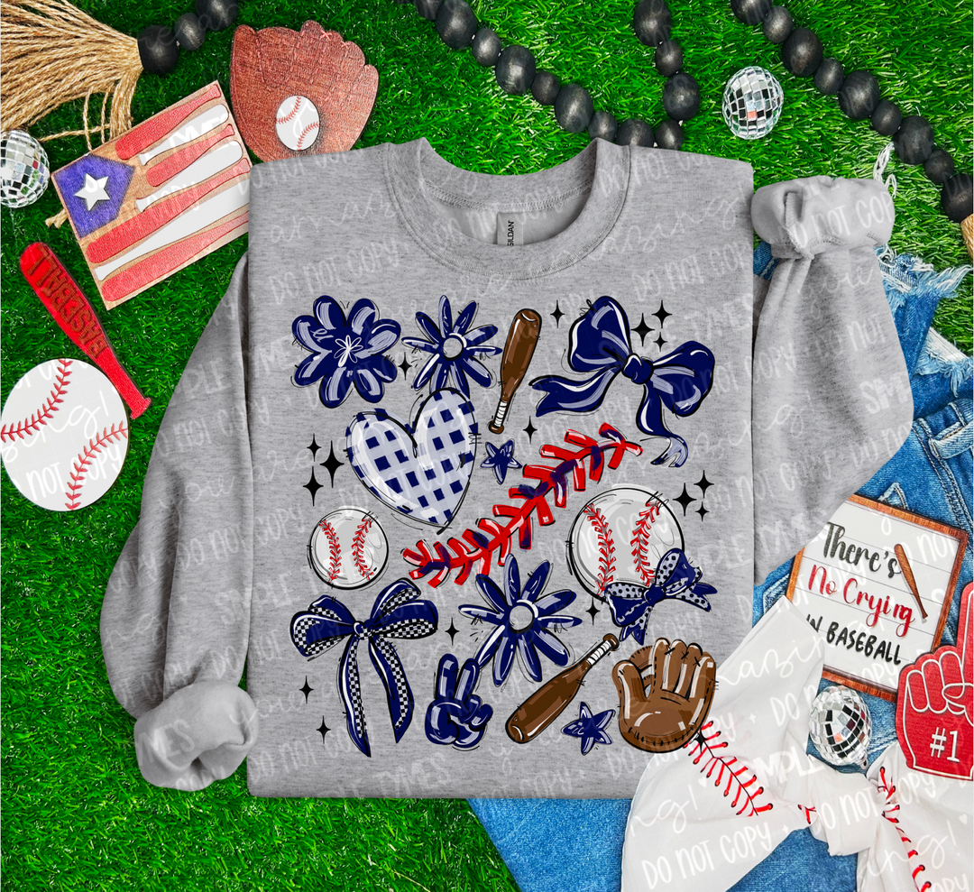 So Sporty Baseball Collage DTF Print