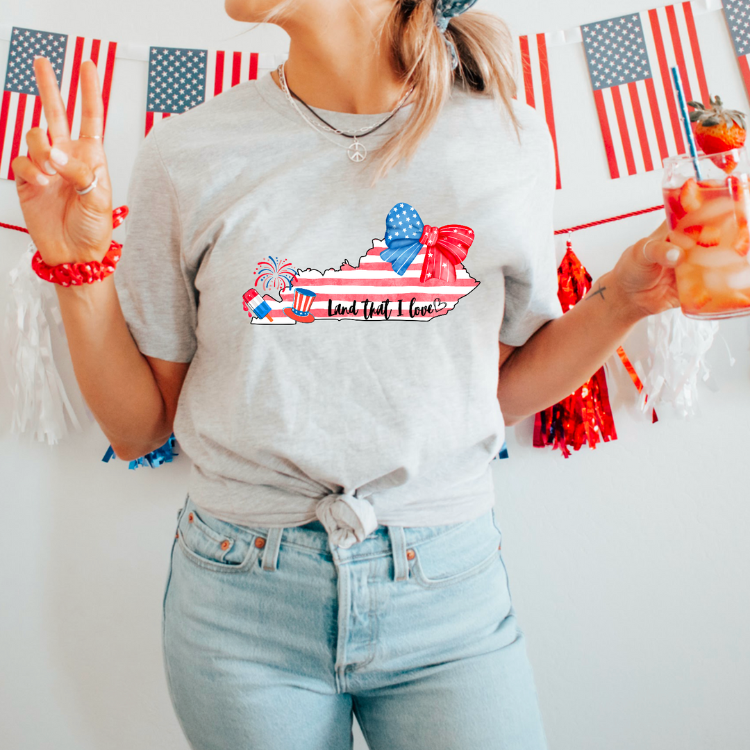 Patriotic KY Bella Canvas GREY Tee