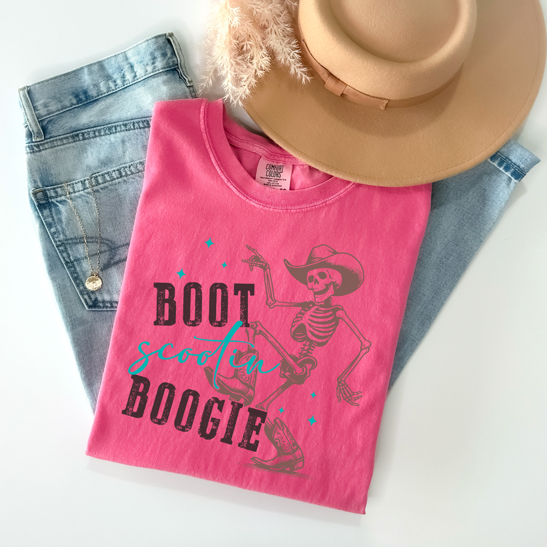 Boot Scootin Boogie Skeleton DTF Print