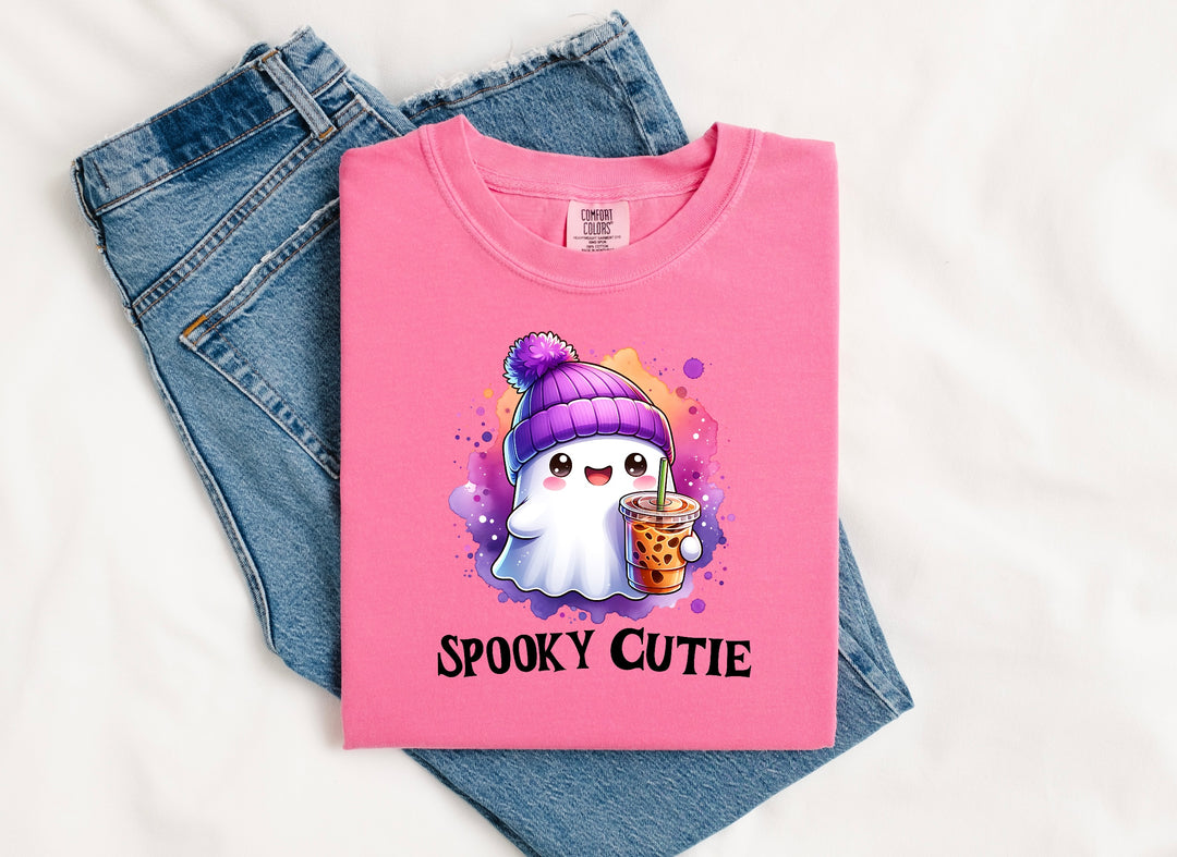 Ghost With Purple Hat Spooky Cutie DTF Print