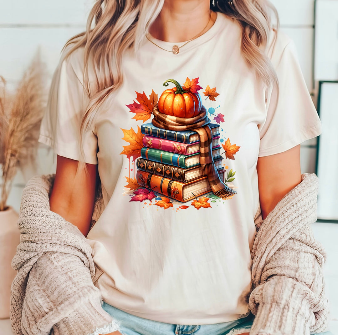 Books With Pumpkin DTF Print