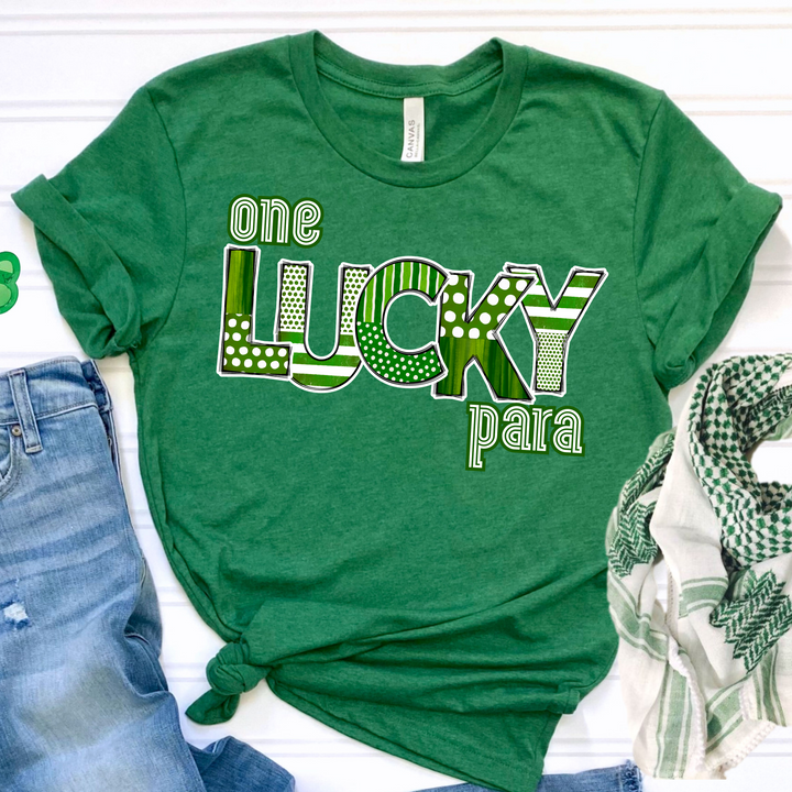 One Lucky Title St Patrick’s Day DTF Print