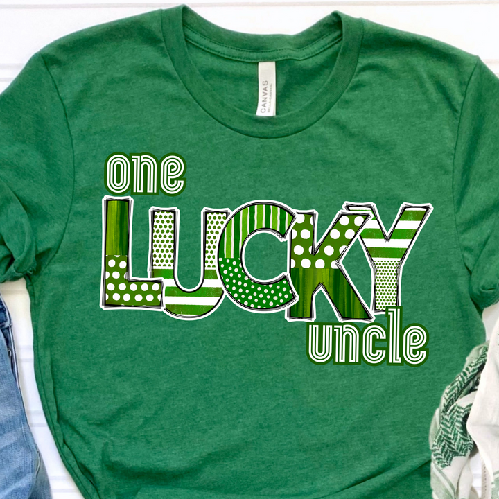 One Lucky Title St Patrick’s Day DTF Print